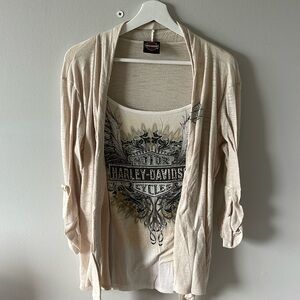 Harley Davidson rhinestones top